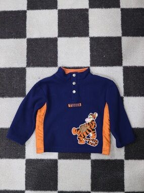Kids Tigger Pullover Sweater - Navy & Orange